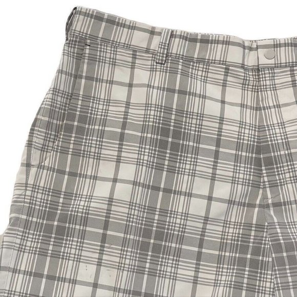 NIKE GOLF TOUR PERFORMANCE Shorts FIT DRY Utility Gray Plaid Men's Size 40 - Picture 6 of 11